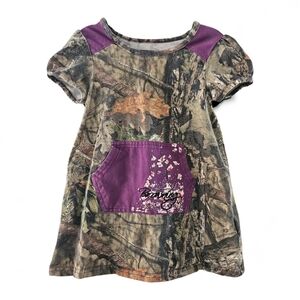 ADD-ON | Browning Toddler Girls Camo Dress Purple Pocket Size 2T